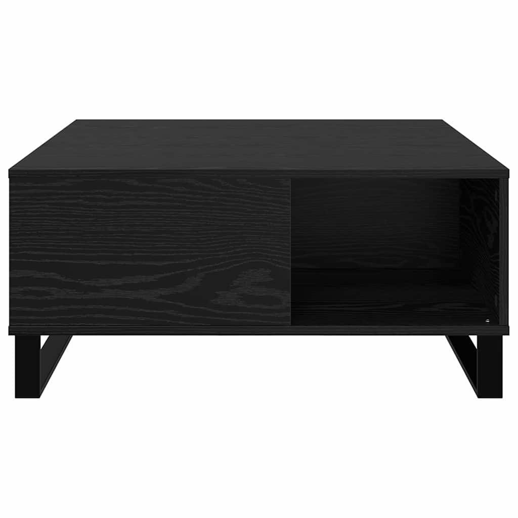 Kaffebord Svart Eik 80 x 80 x 36,5 cm Konstruert tre