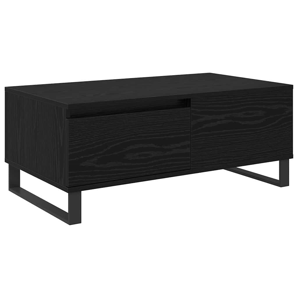 Kaffebord med skuff Svart Eik 90 x 50 x 36,5 cm Konstruert tre