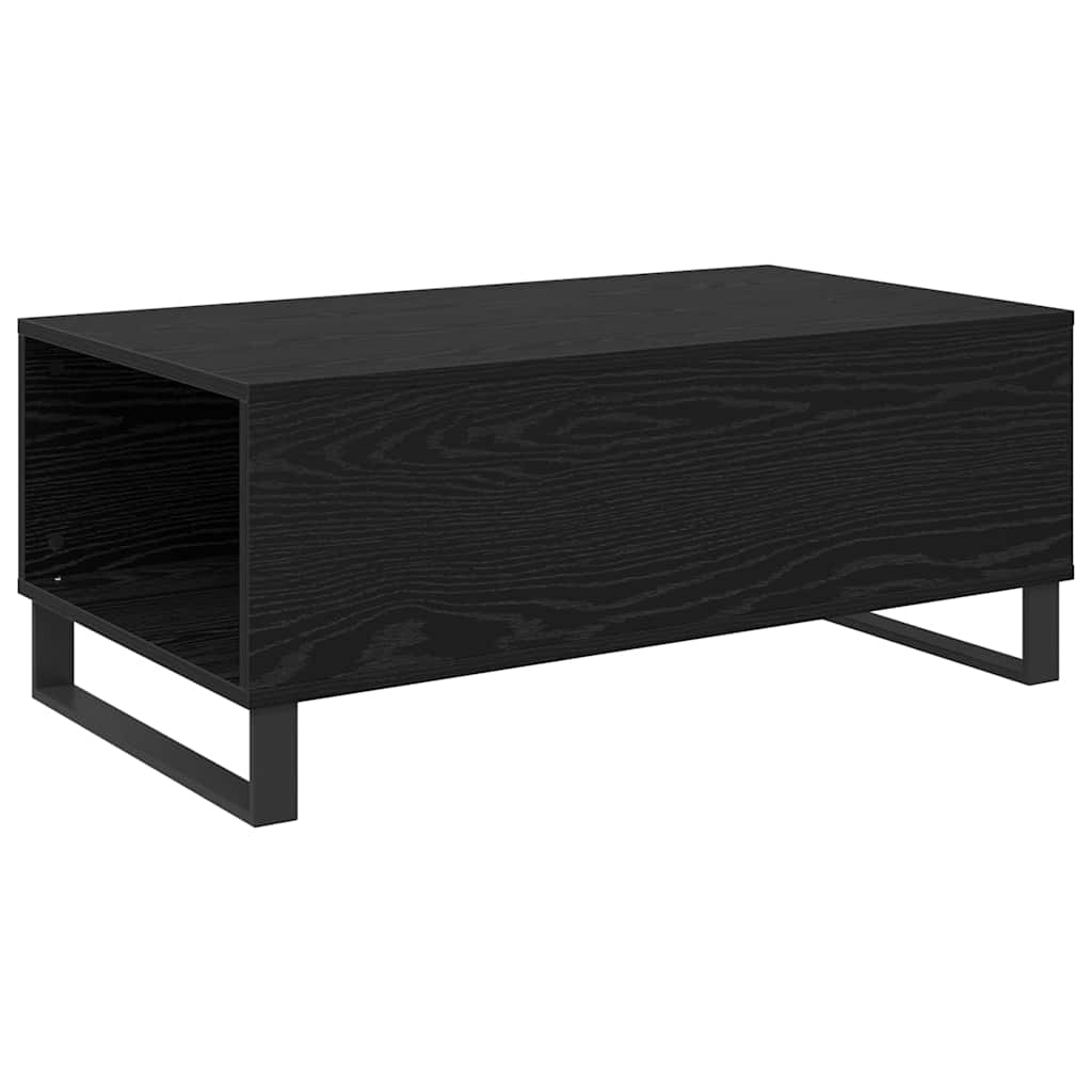 Kaffebord med skuff Svart Eik 90 x 50 x 36,5 cm Konstruert tre