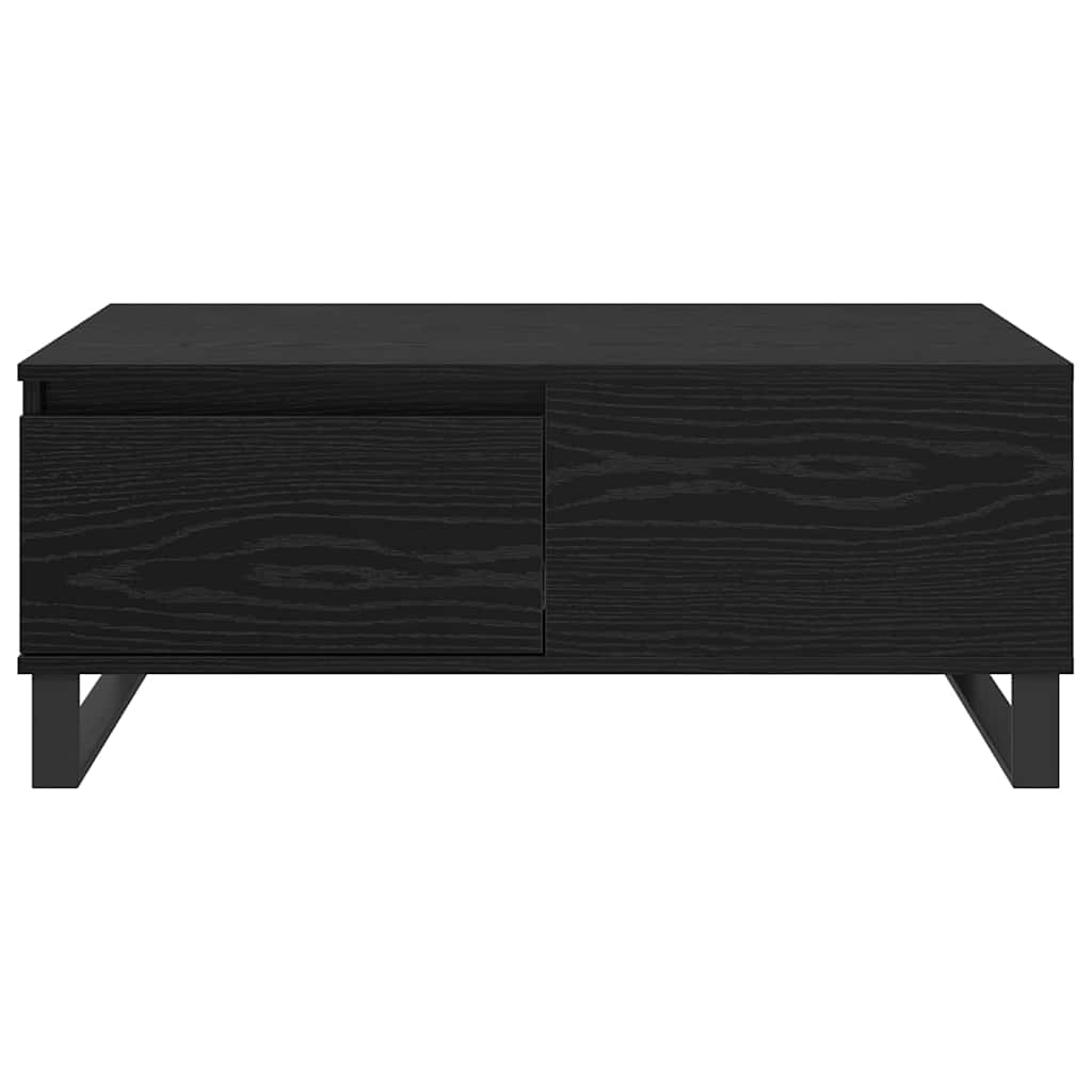 Kaffebord med skuff Svart Eik 90 x 50 x 36,5 cm Konstruert tre