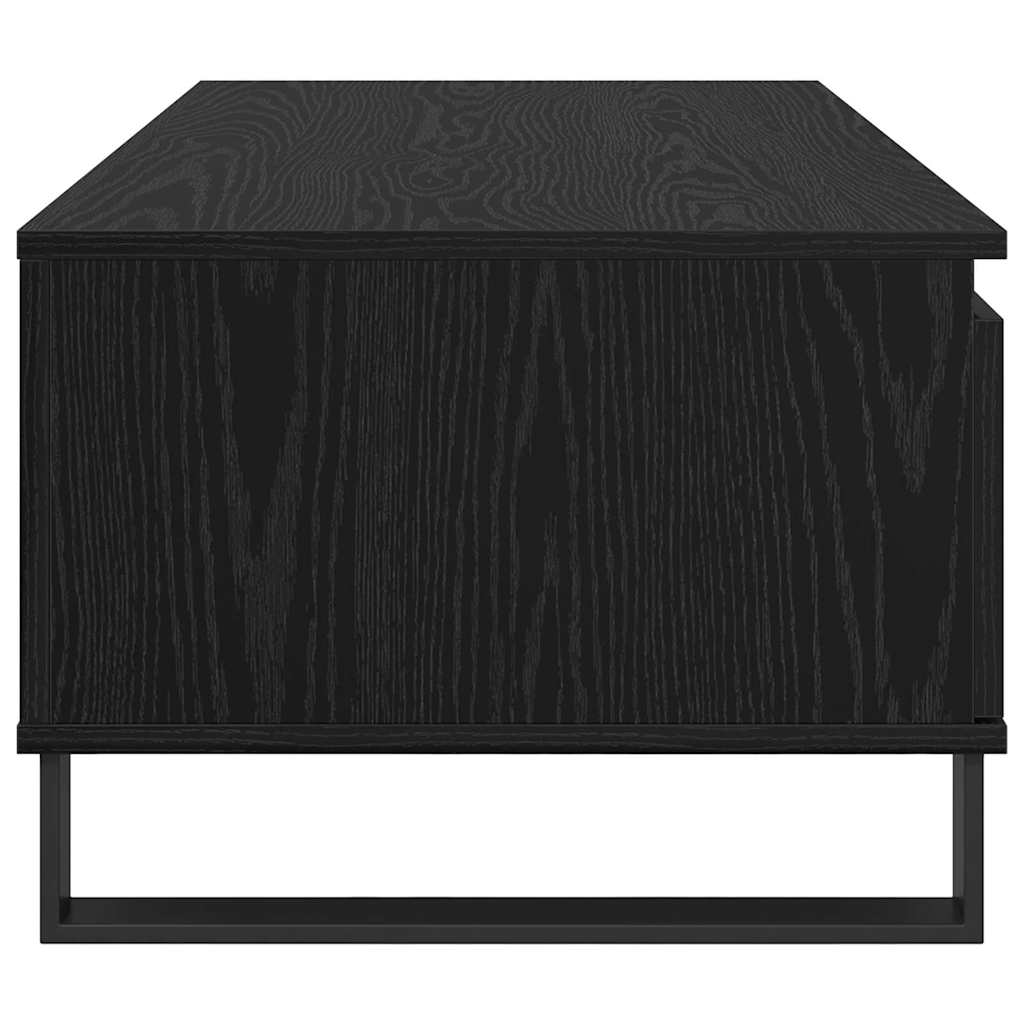Kaffebord med skuff Svart Eik 90 x 50 x 36,5 cm Konstruert tre