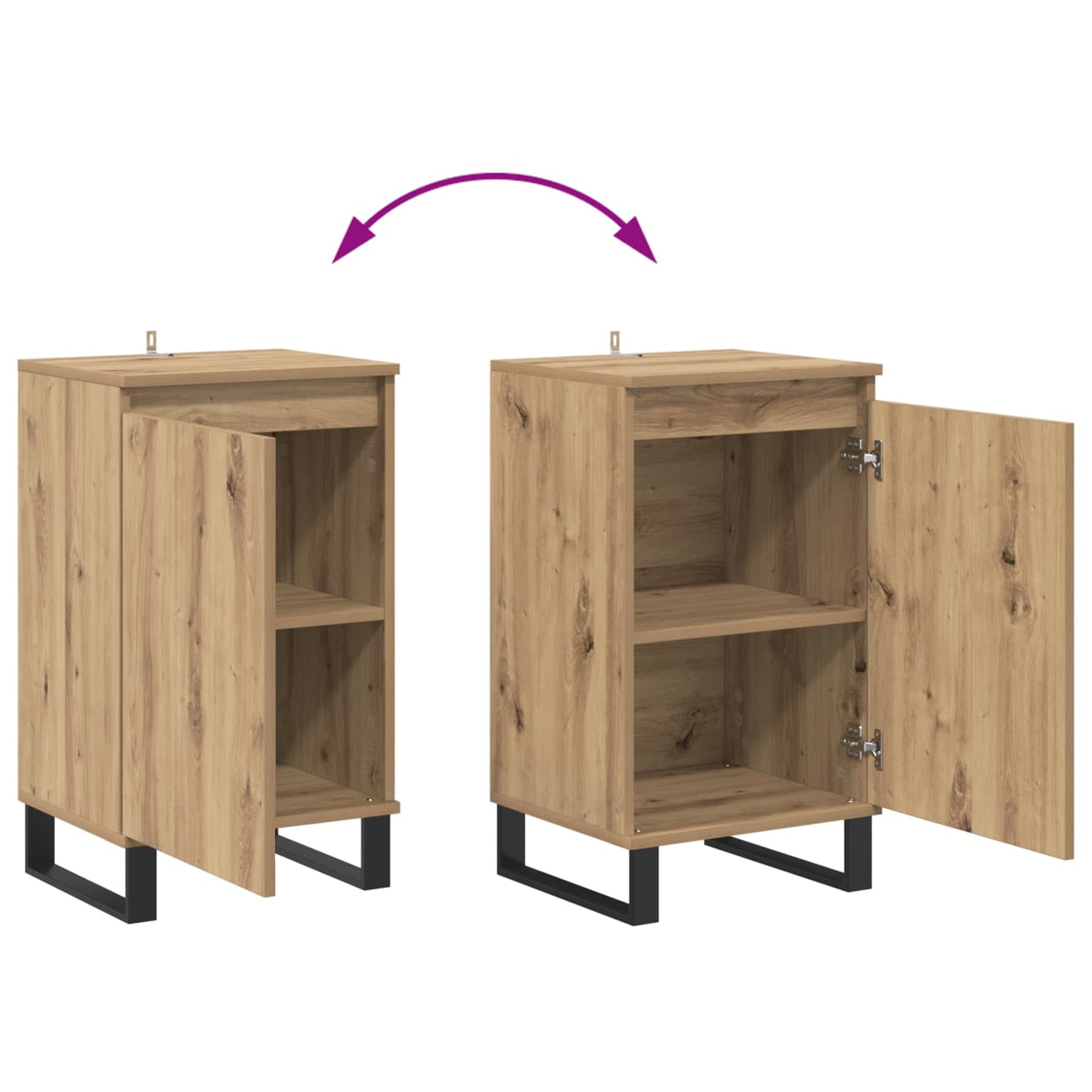 Serviesskap Artisan Eik 40 x 35 x 70 cm Konstruert tre