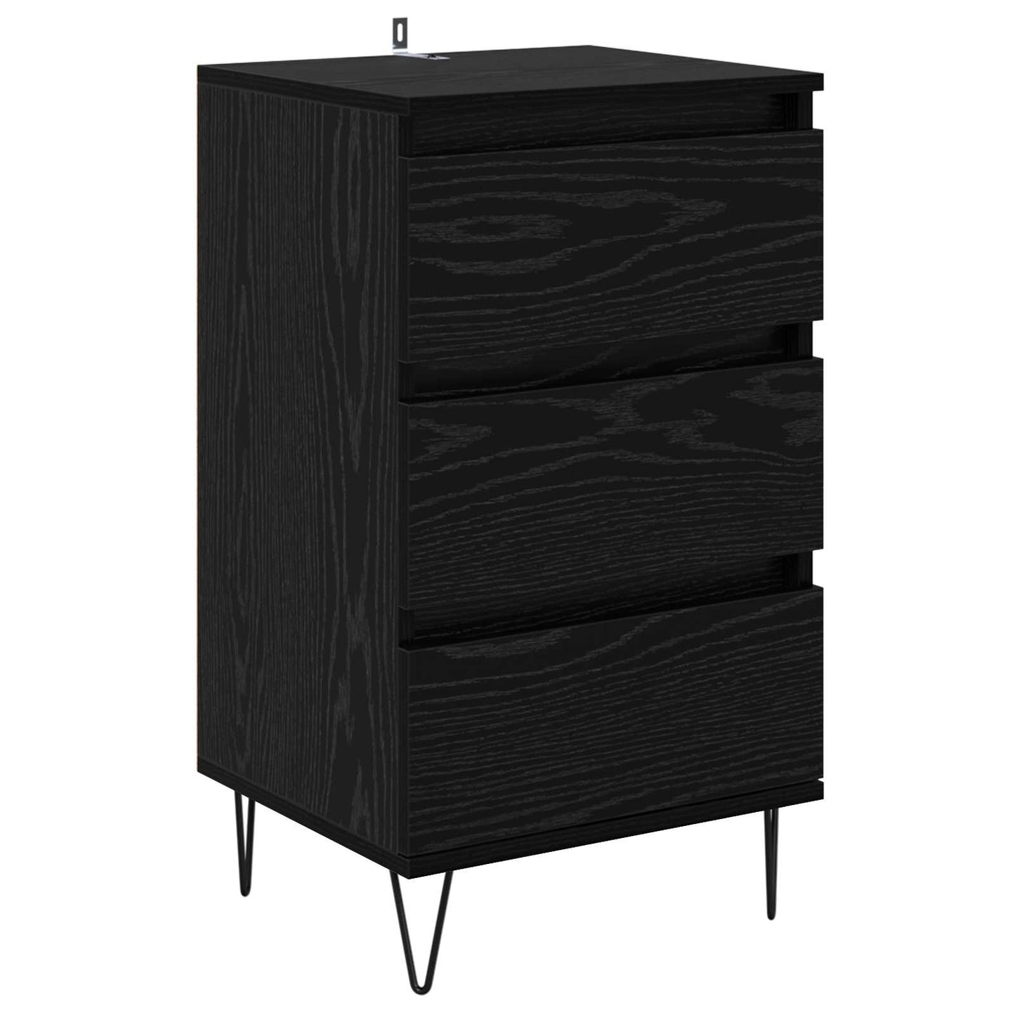 Serviesskap Svart Eik 40 x 35 x 70 cm Ingeniørtre og jern