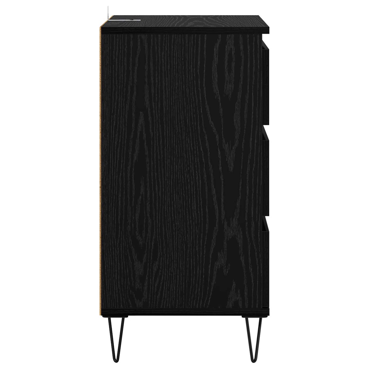 Serviesskap Svart Eik 40 x 35 x 70 cm Ingeniørtre og jern
