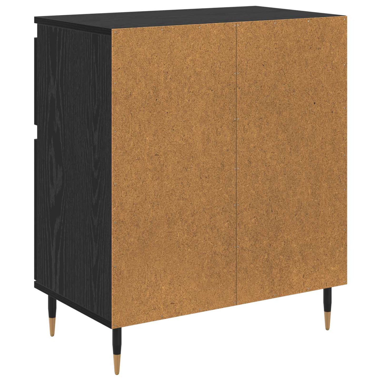 Serviesskap Svart Eik 60 x 35 x 70 cm Ingeniørtre og jern
