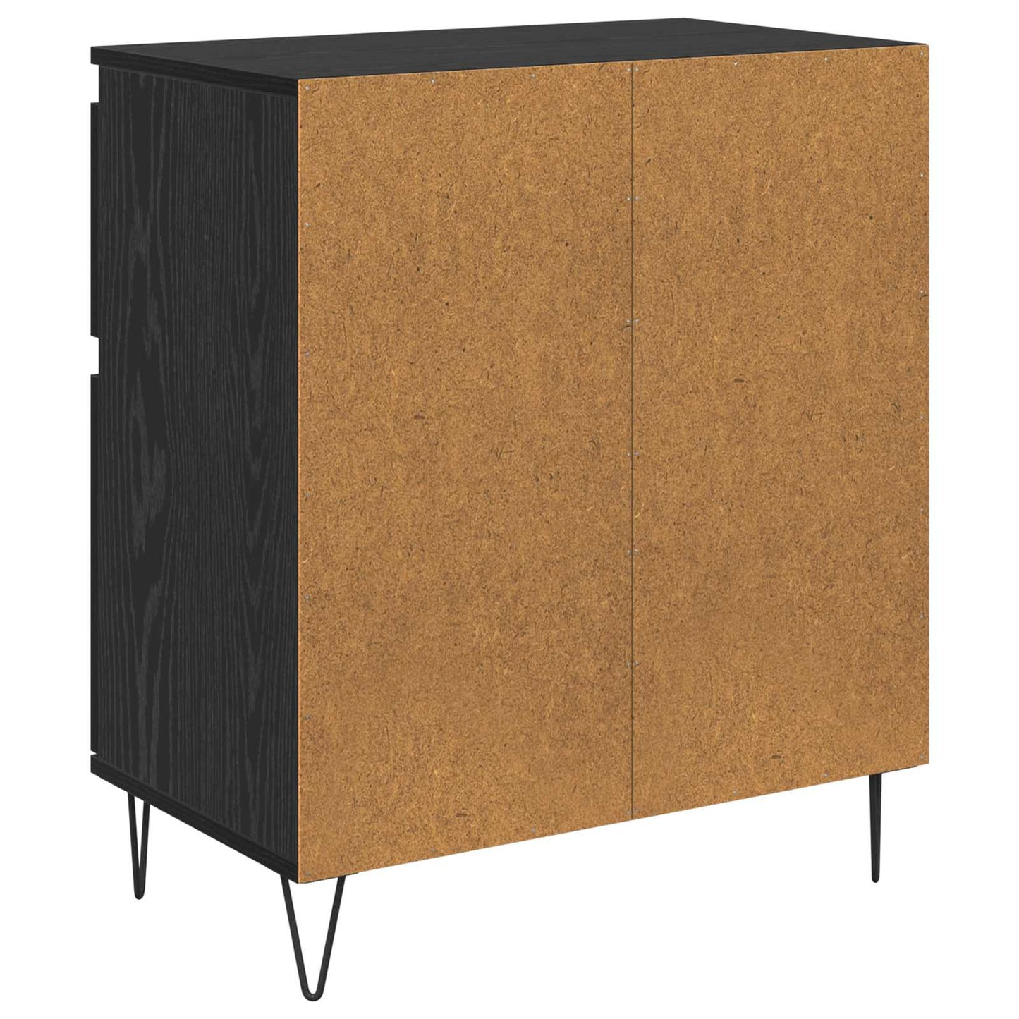 Serviesskap Svart Eik 60 x 35 x 70 cm Ingeniørtre og jern