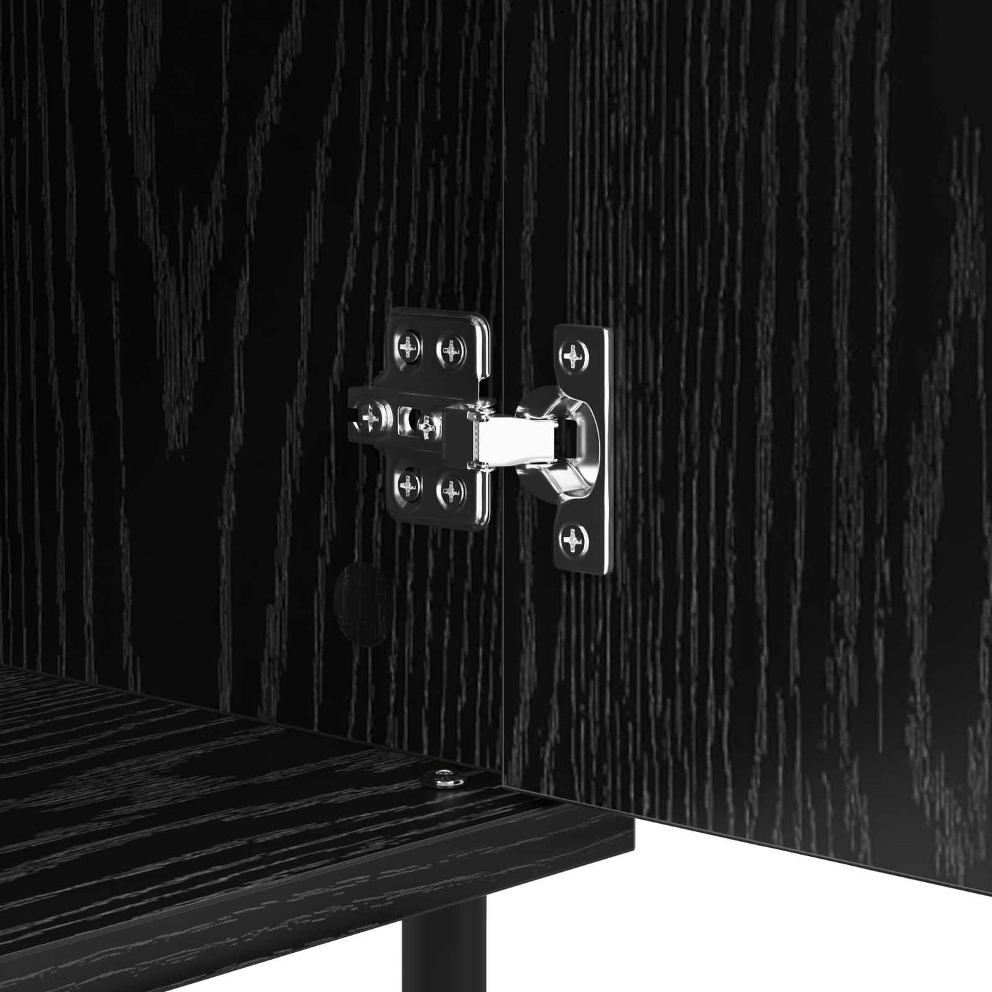 Serviesskap Svart Eik 40 x 35 x 70 cm Ingeniørtre og jern