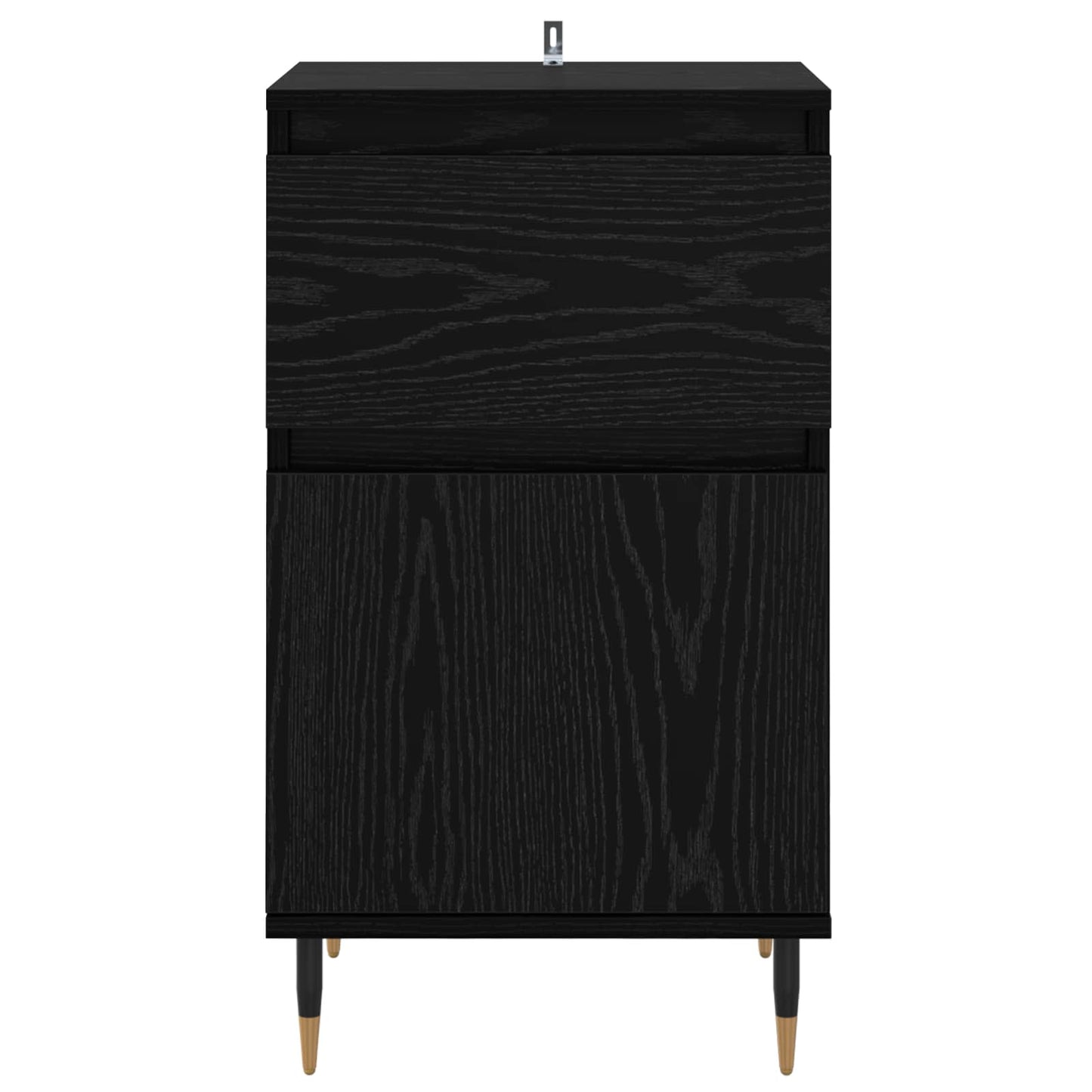 Serviesskap Svart Eik 40 x 35 x 70 cm Ingeniørtre og jern