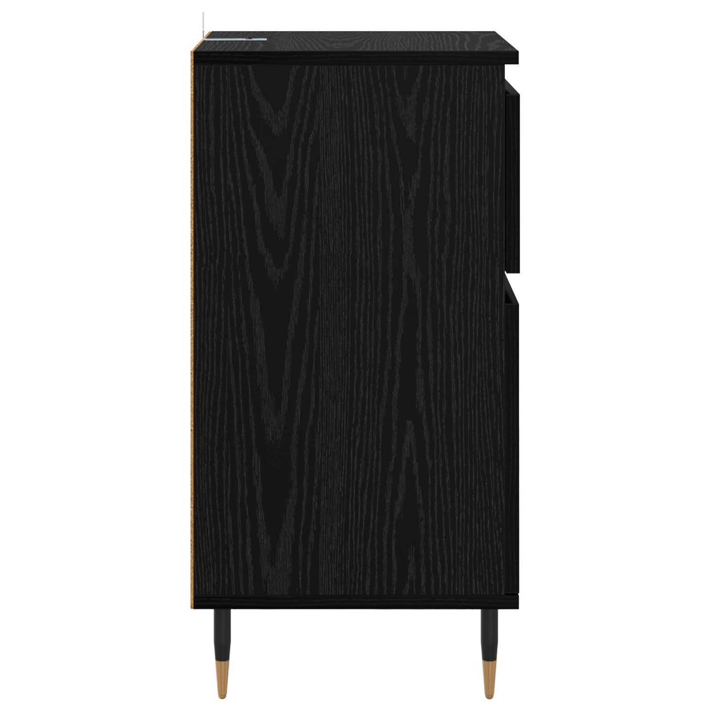 Serviesskap Svart Eik 40 x 35 x 70 cm Ingeniørtre og jern