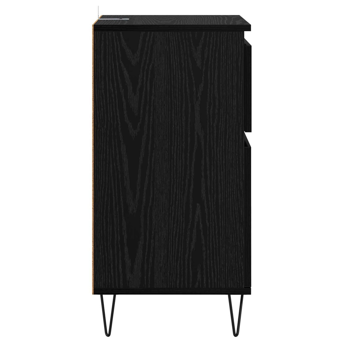 Serviesskap med skuff Svart eik 35 x 40 x 70 cm Konstruert tre