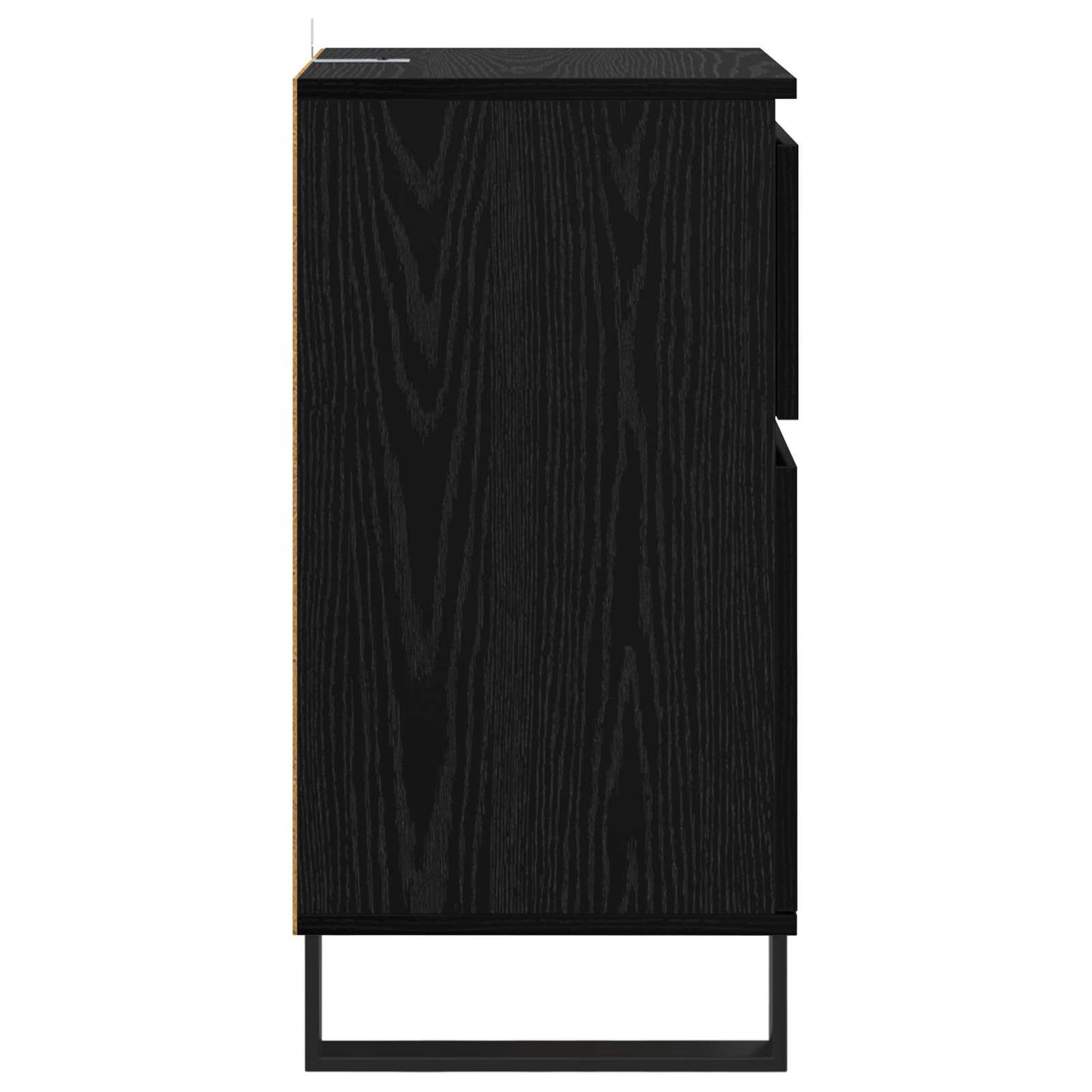 Serviesskap med skuff Svart eik 35 x 40 x 70 cm Konstruert tre