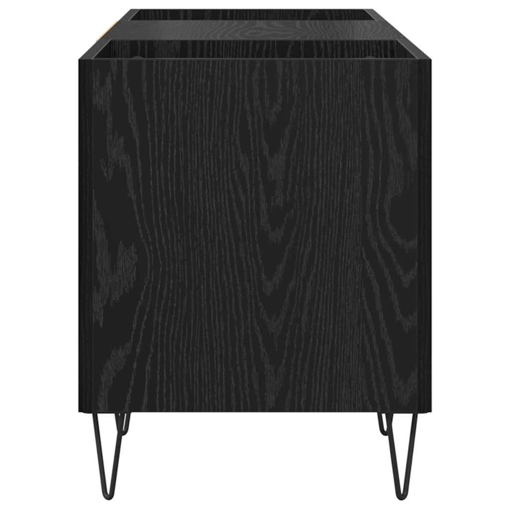 Plateskap Svart Eik 121 x 38 x 48 cm Ingeniørtre og jern