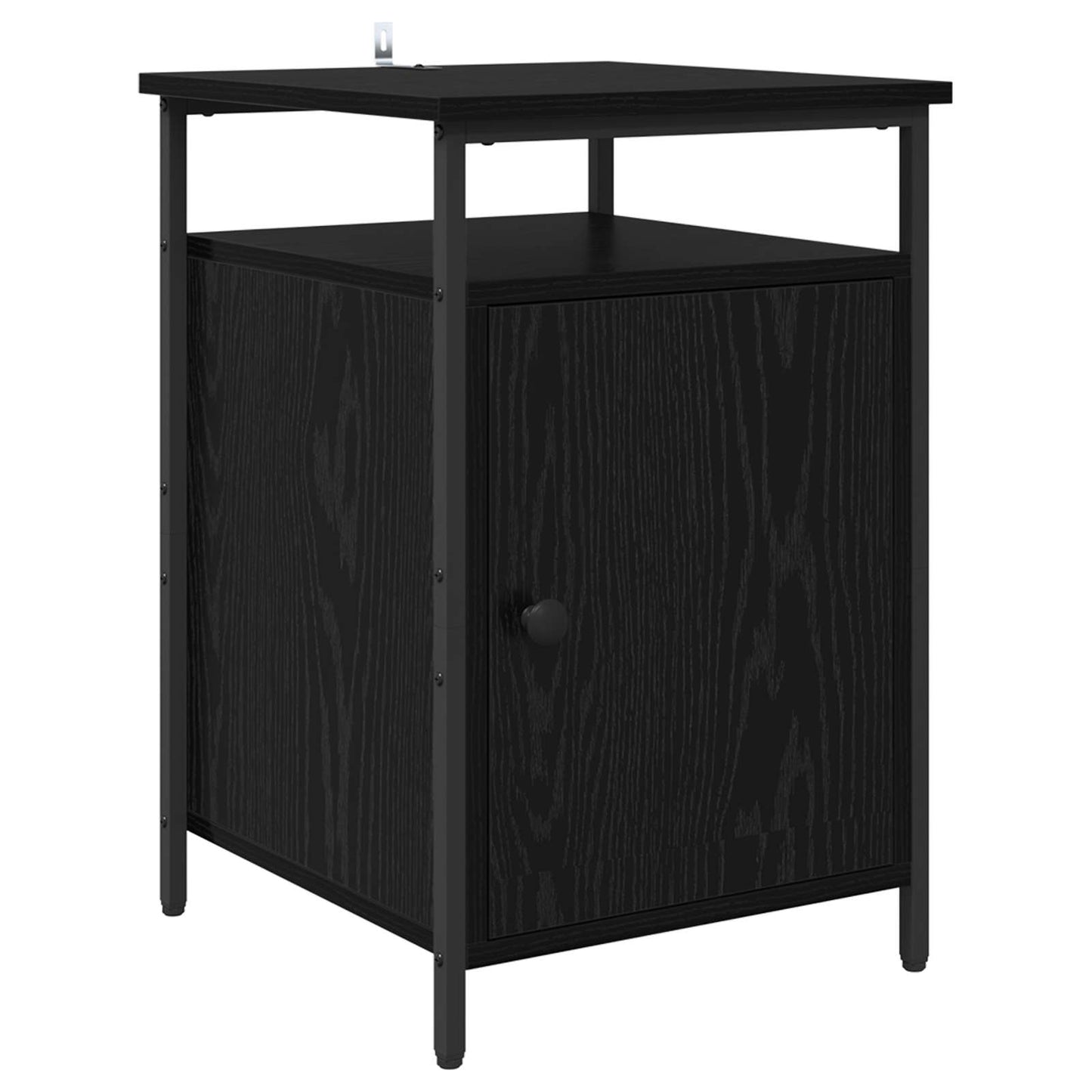Nattbordskap 2 pcs Svart Eik 40 x 42 x 60cm Konstruert tre