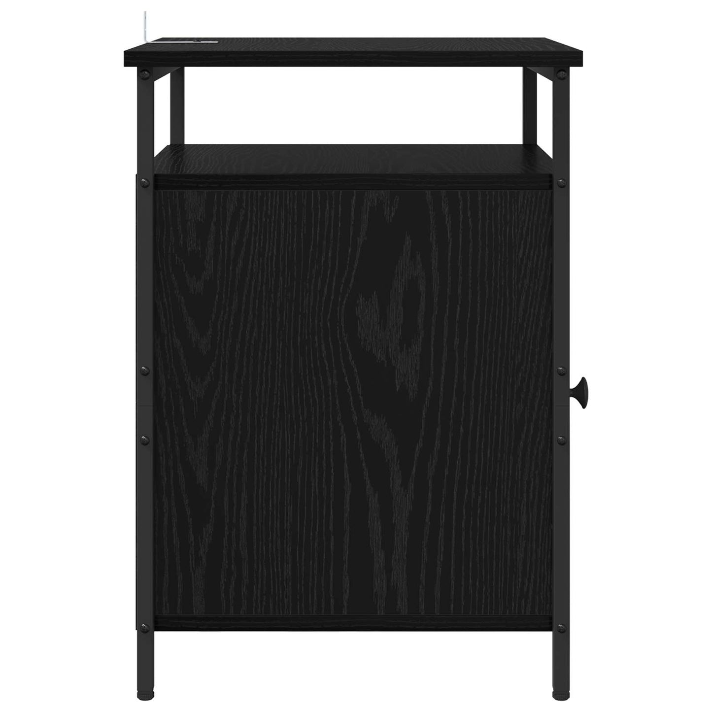 Nattbordskap 2 pcs Svart Eik 40 x 42 x 60cm Konstruert tre