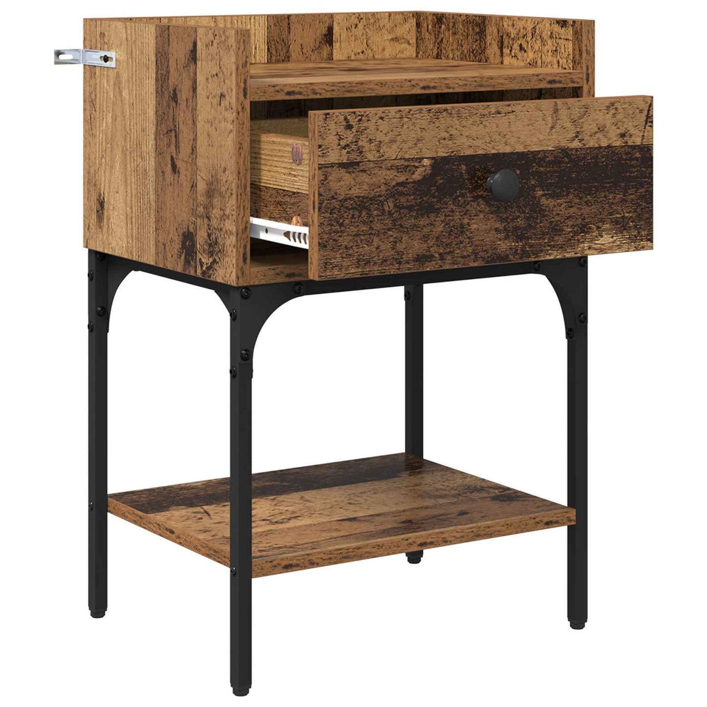 Nattbord med skuff Gammelt tre 40 x 29 x 60 cm Konstruert tre