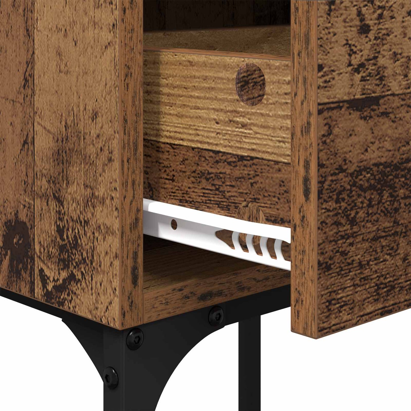 Nattbord 2 pcs Gammelt tre 40 x 29 x 60 cm Konstruert tre