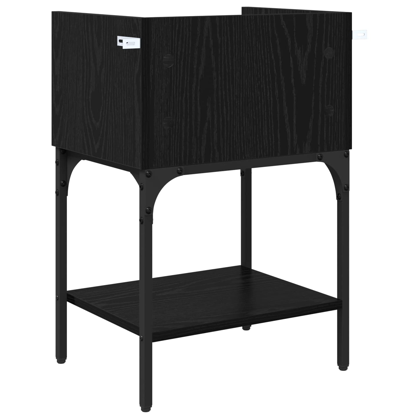 Nattbord 2 pcs Svart Eik 40 x 29 x 60 cm Konstruert tre