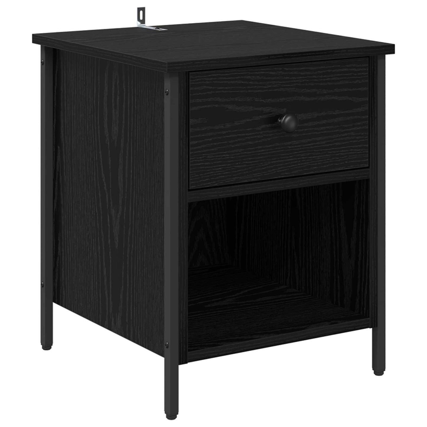Nattbordskap 2 pcs Svart Eik 40 x 42 x 50 cm Konstruert tre