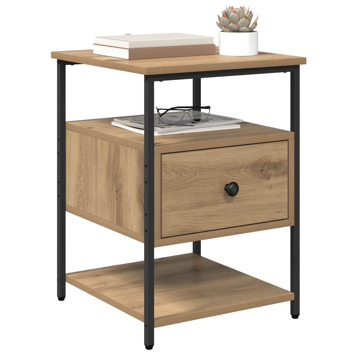 Nattbordskap 2 stk. Artisan Eik 40 x 42 x 56 cm Konstruert tre