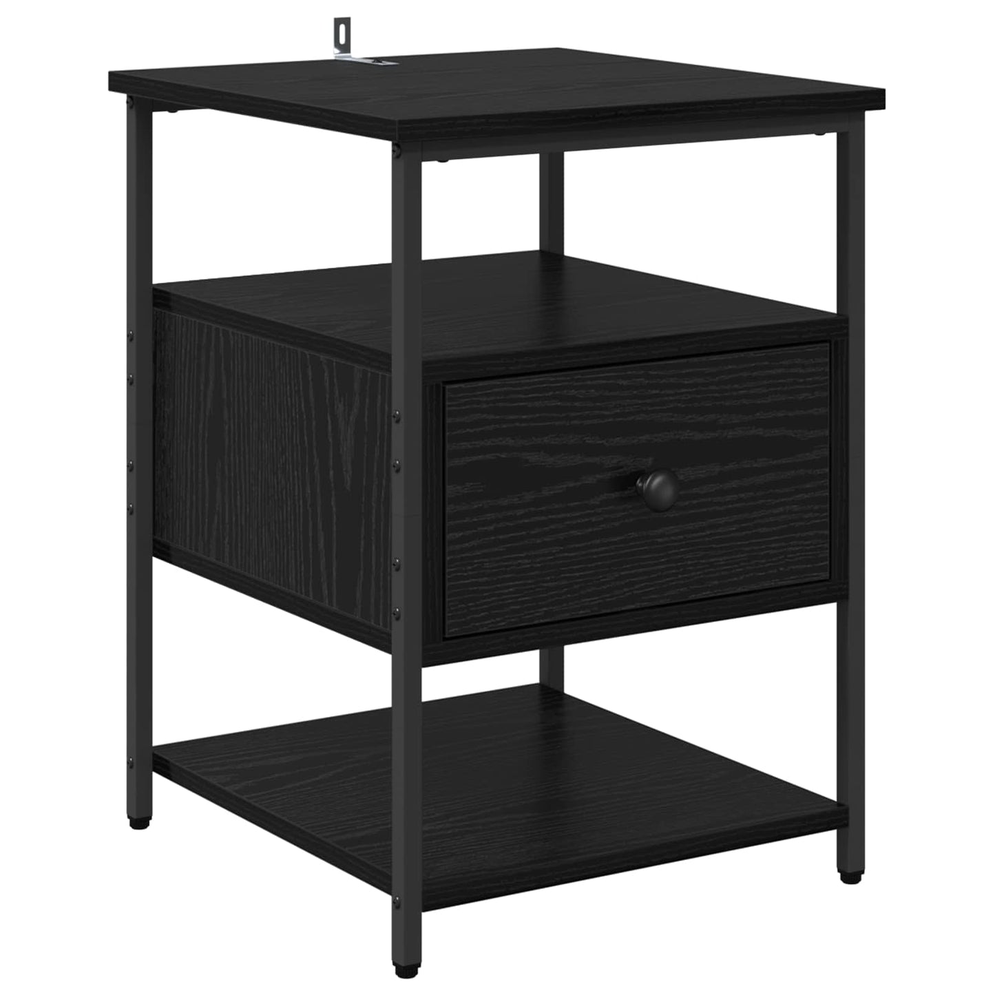 Nattbordskap 2 pcs Svart Eik 40 x 42 x 56 cm Konstruert tre