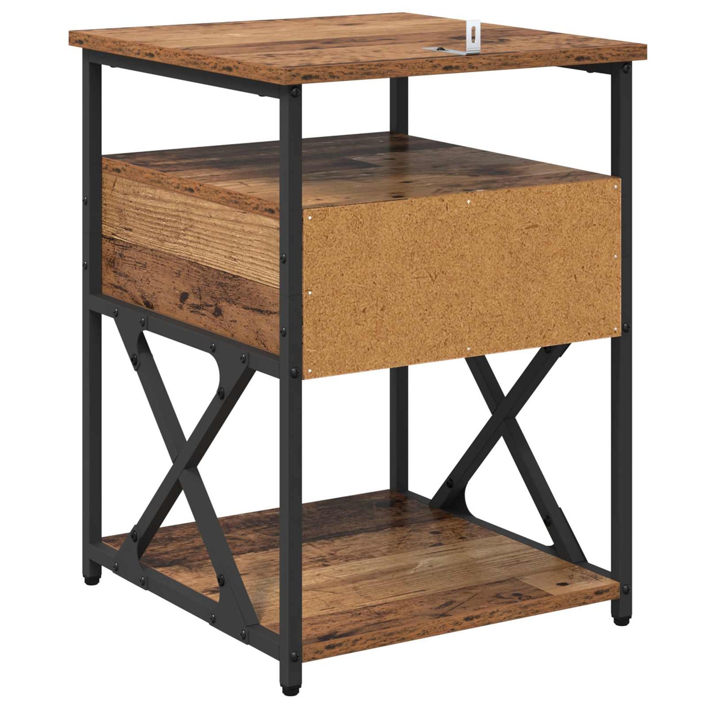 Nattbordskap 2 pcs Gammelt tre 40 x 42 x 55 cm Konstruert tre