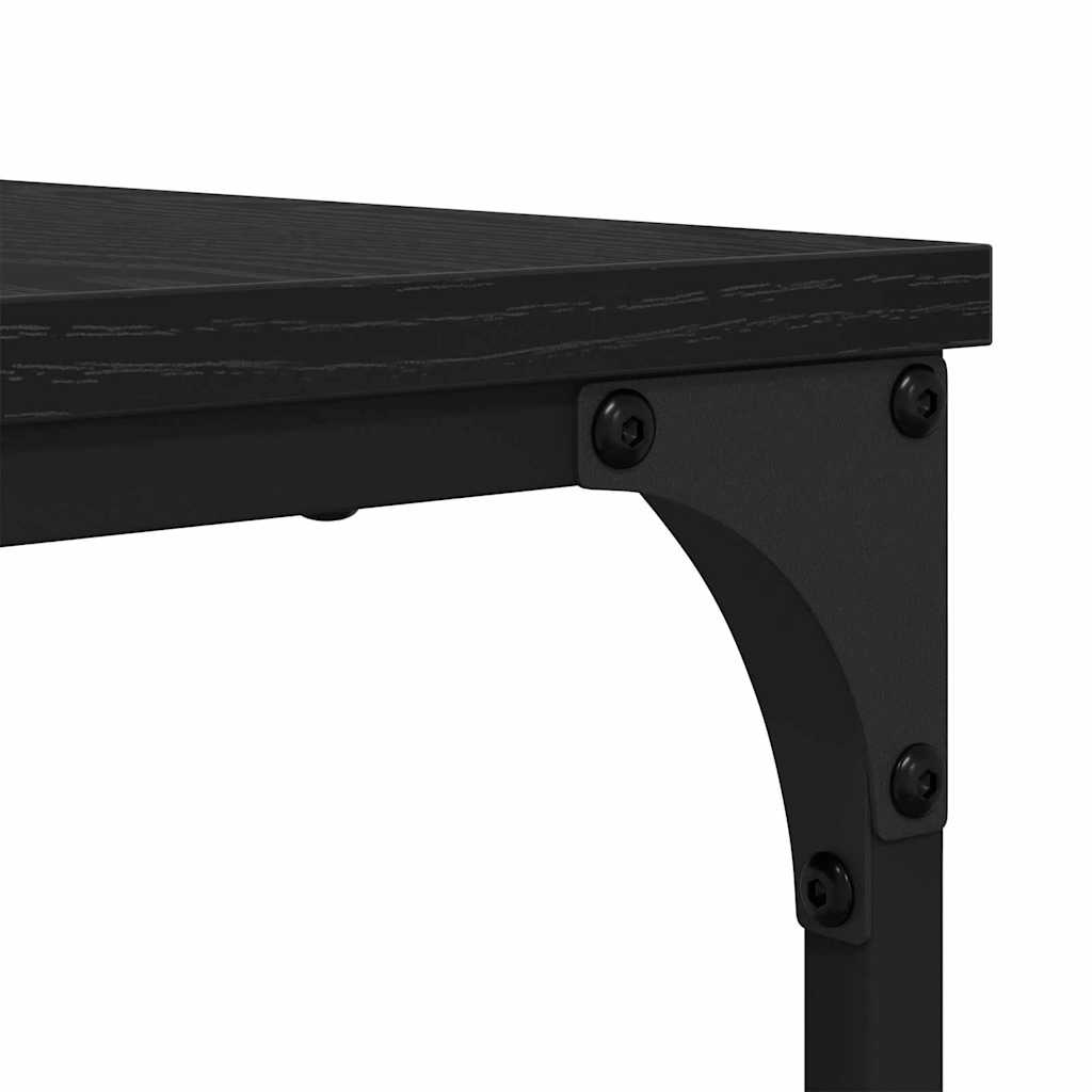 Kaffebord 2 pcs Svart Eik Konstruert tre