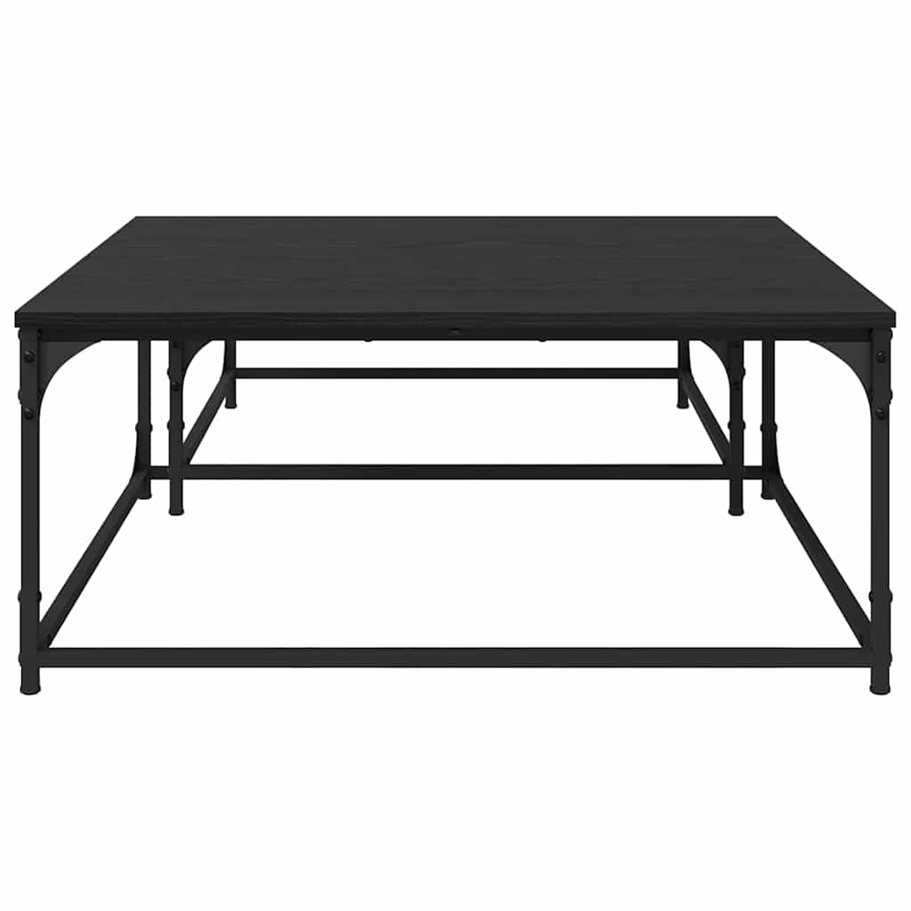 Kaffebord 2 pcs Svart Eik Konstruert tre