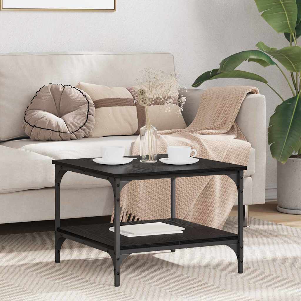 Kaffebord Svart Eik 55 x 55 x 40 cm Konstruert tre