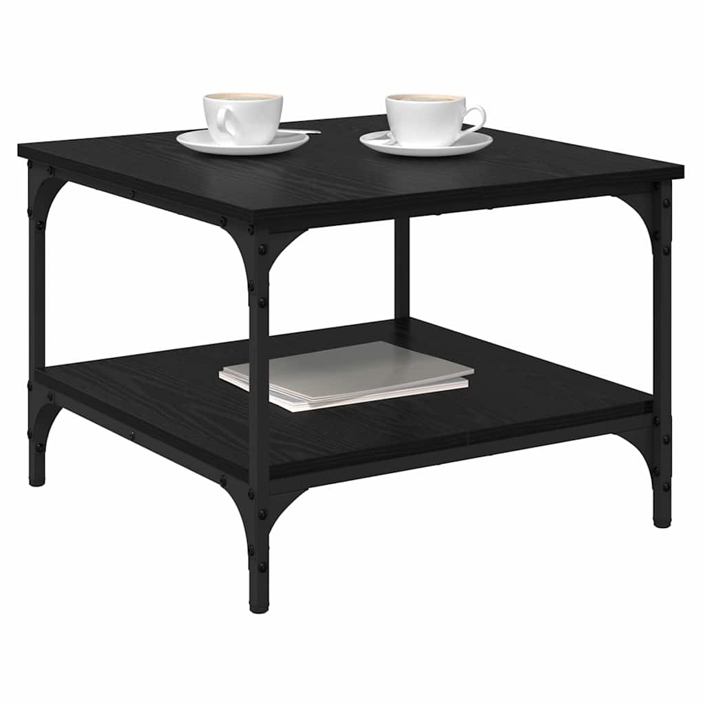 Kaffebord Svart Eik 55 x 55 x 40 cm Konstruert tre