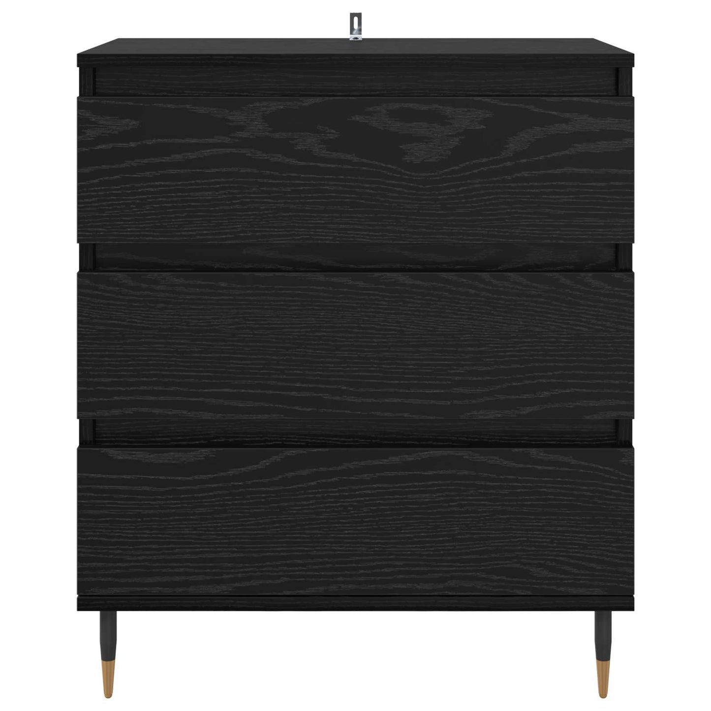 Serviesskap med skuff Svart Eik 60 x 35 x 70 cm Konstruert tre