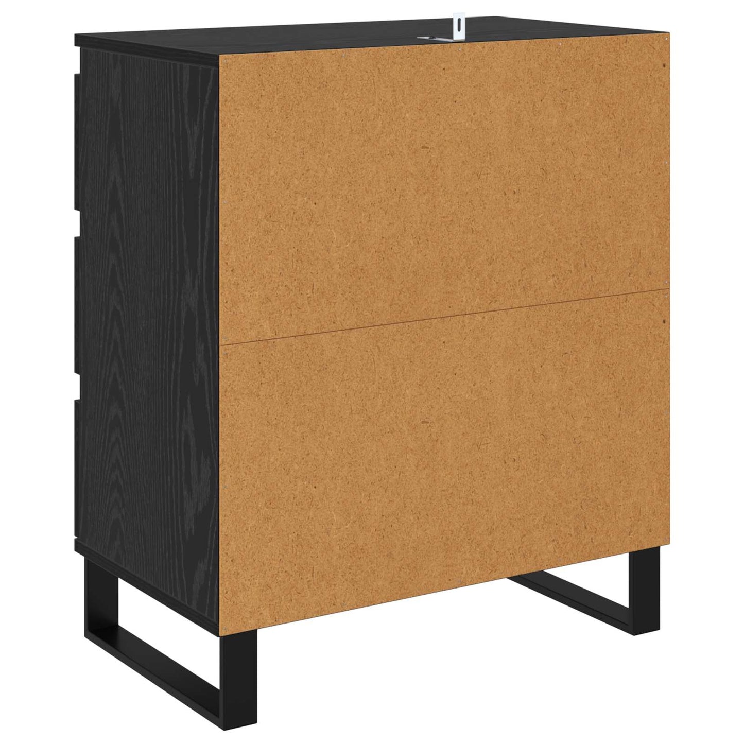 Serviesskap med skuff Svart Eik 60 x 35 x 70 cm Konstruert tre