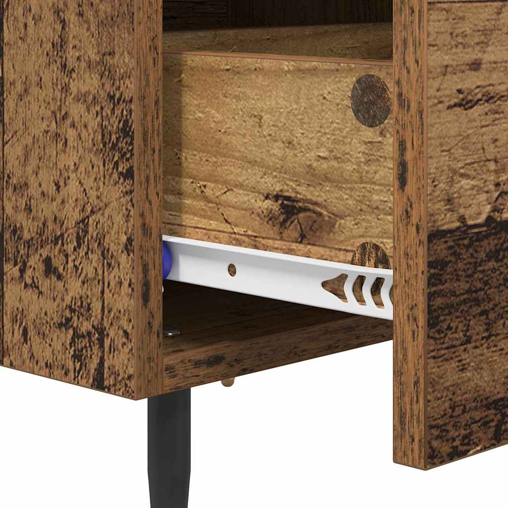 Nattbordskap 2 pcs Gammelt tre 40 x 35 x 47,5 cm Konstruert tre