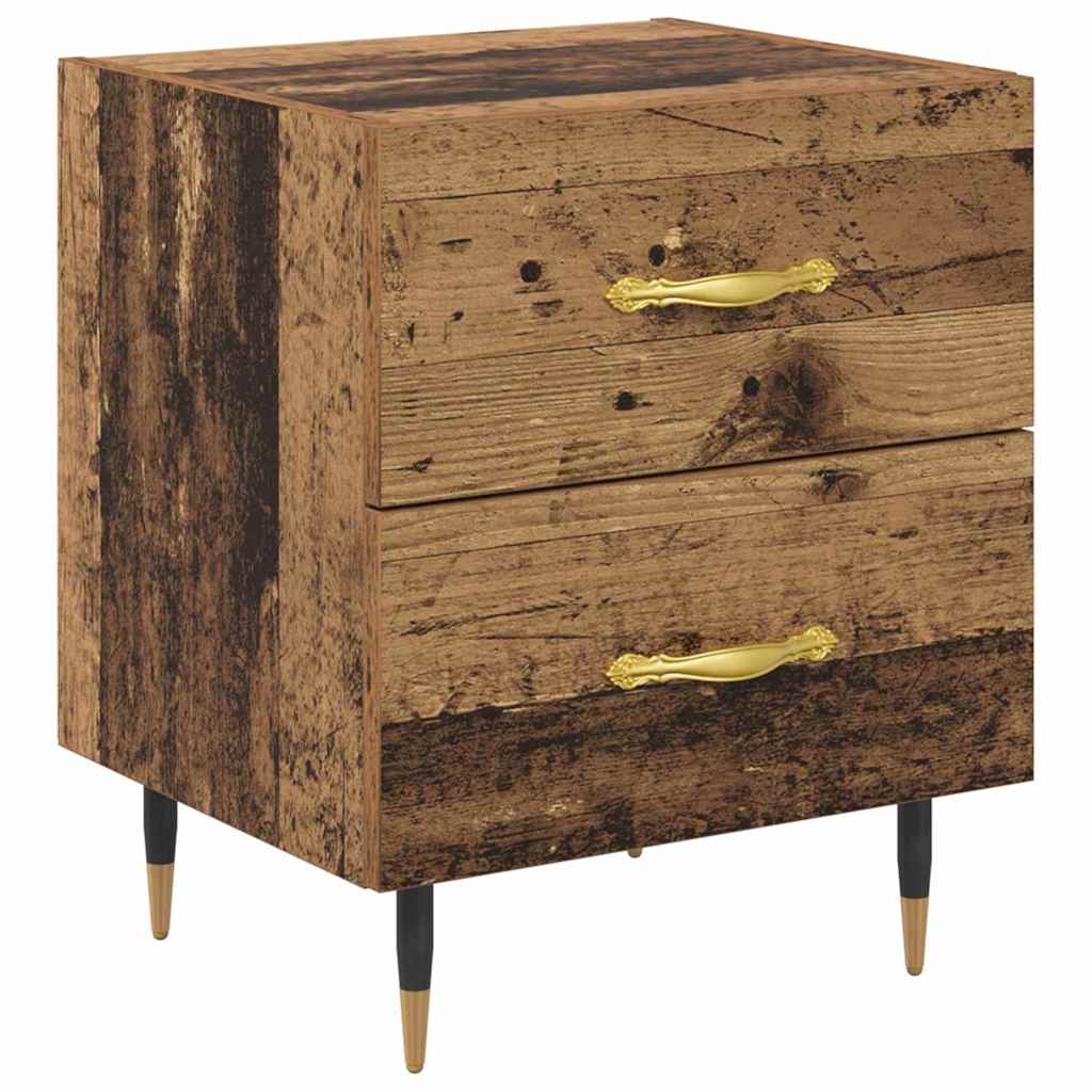 Nattbordskap 2 pcs Gammelt tre 40 x 35 x 47,5 cm Konstruert tre