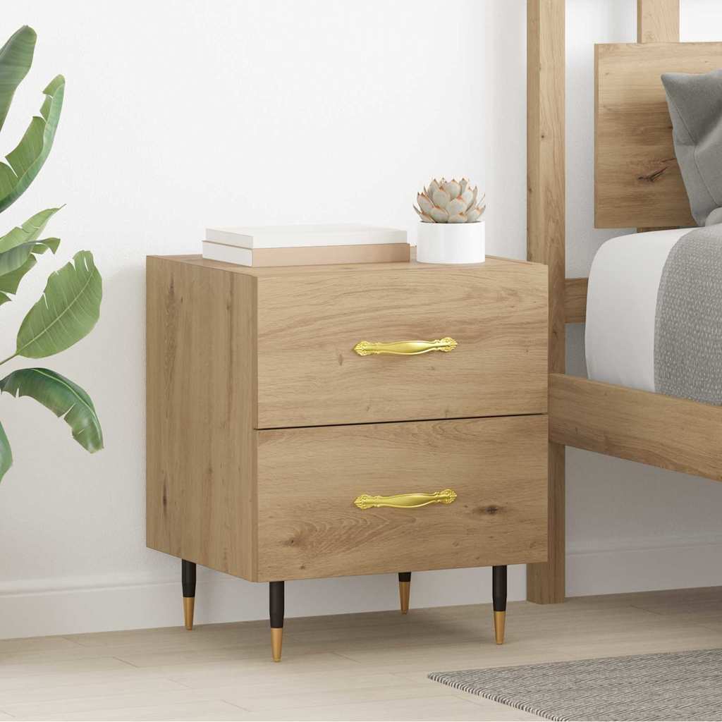 Nattbordskap 2 pcs Artisan Eik 40 x 35 x 47,5 cm Konstruert tre