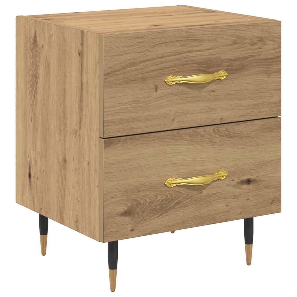 Nattbordskap 2 pcs Artisan Eik 40 x 35 x 47,5 cm Konstruert tre