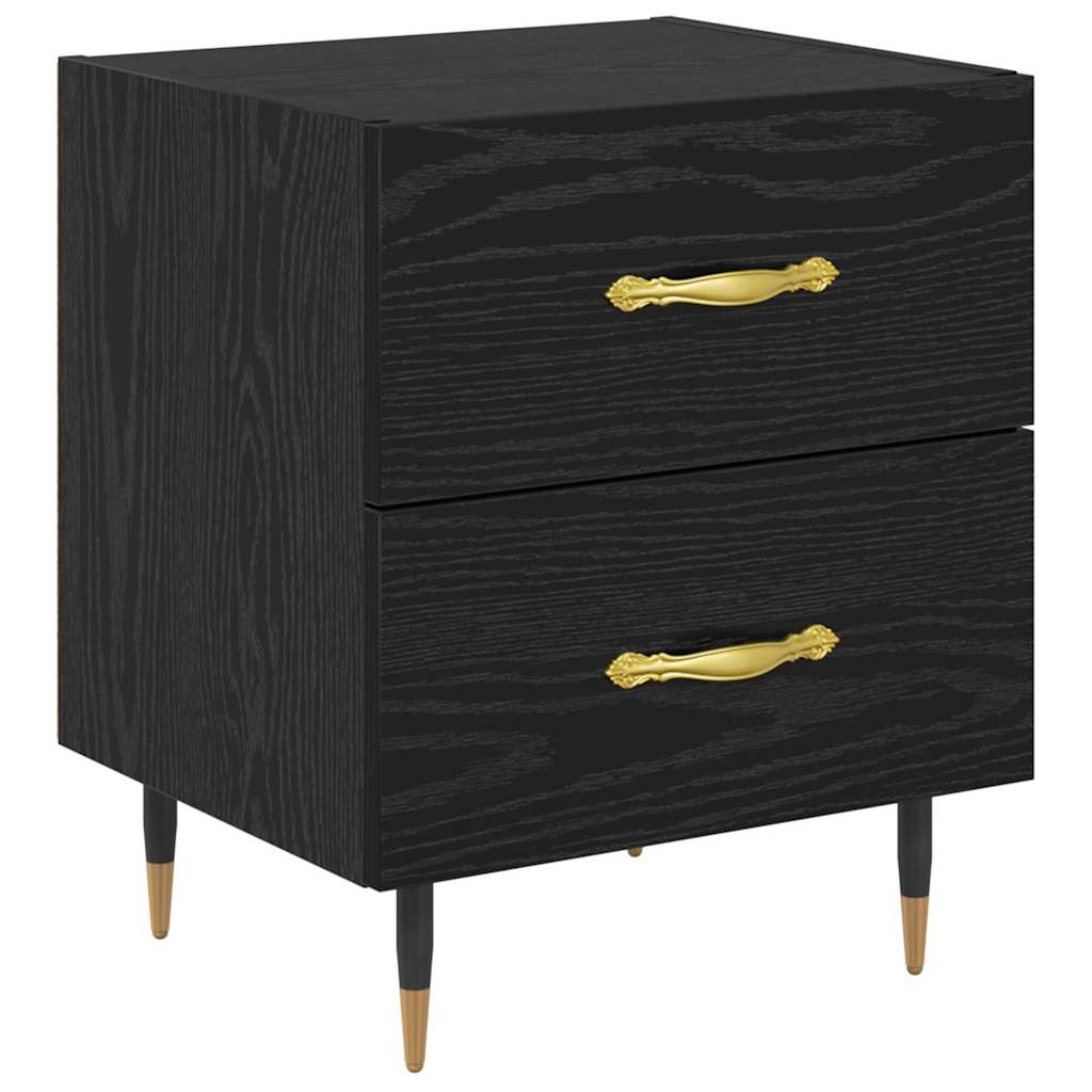 Nattbordskap Svart Eik 40 x 35 x 47,5 cm Konstruert tre
