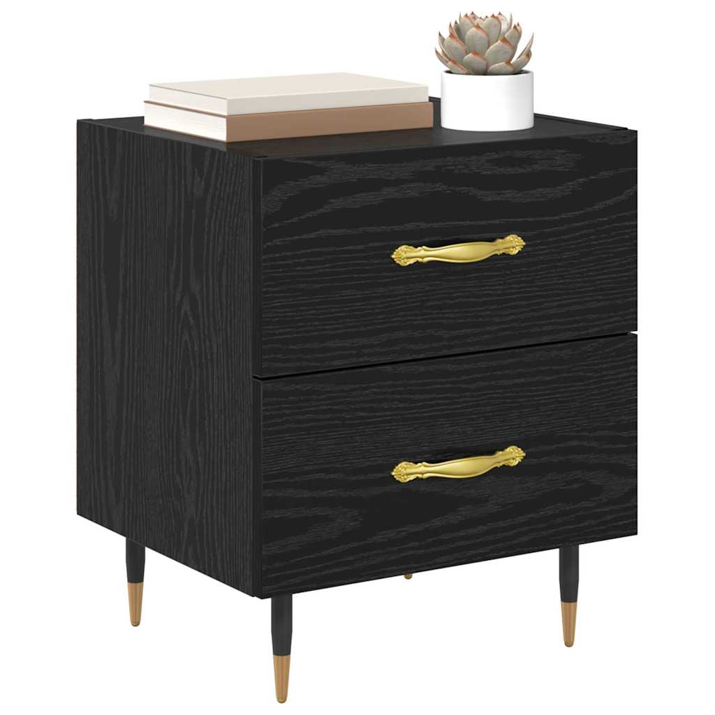 Nattbordskap Svart Eik 40 x 35 x 47,5 cm Konstruert tre