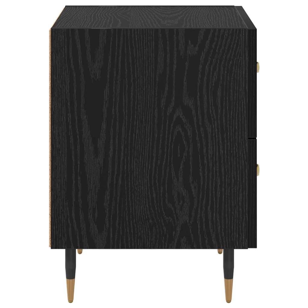 Nattbordskap Svart Eik 40 x 35 x 47,5 cm Konstruert tre
