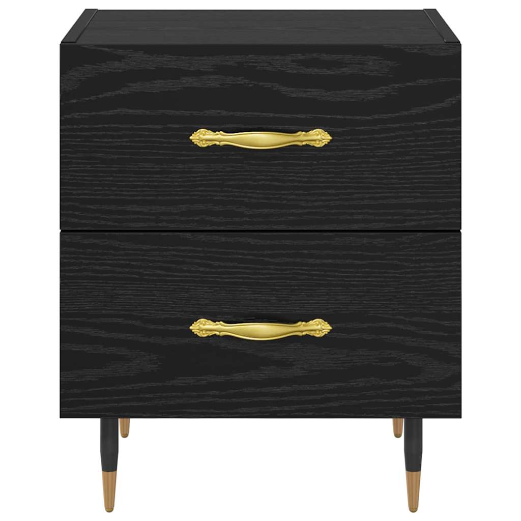 Nattbordskap 2 pcs Svart Eik 40 x 35 x 47,5 cm Konstruert tre
