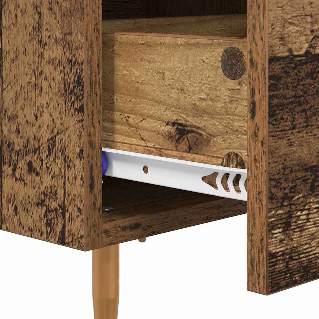 Nattbordskap 2 pcs Gamle tre 40 x 35 x 47,5 cm Konstruert tre