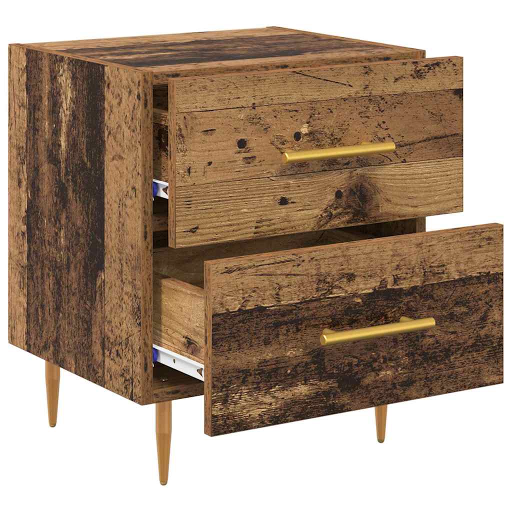 Nattbordskap 2 pcs Gamle tre 40 x 35 x 47,5 cm Konstruert tre