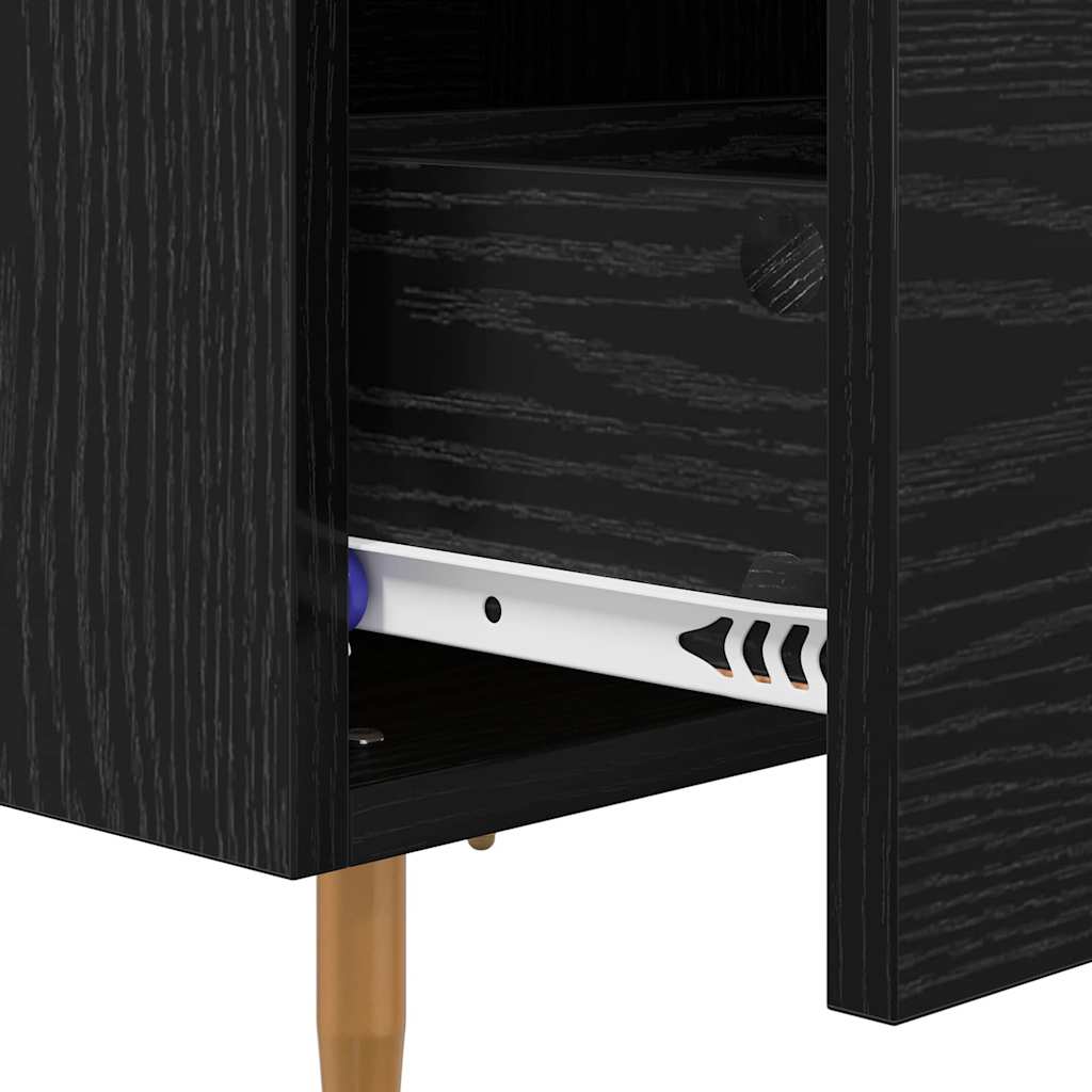 Nattbordskap Svart Eik 40 x 35 x 47,5 cm Konstruert tre