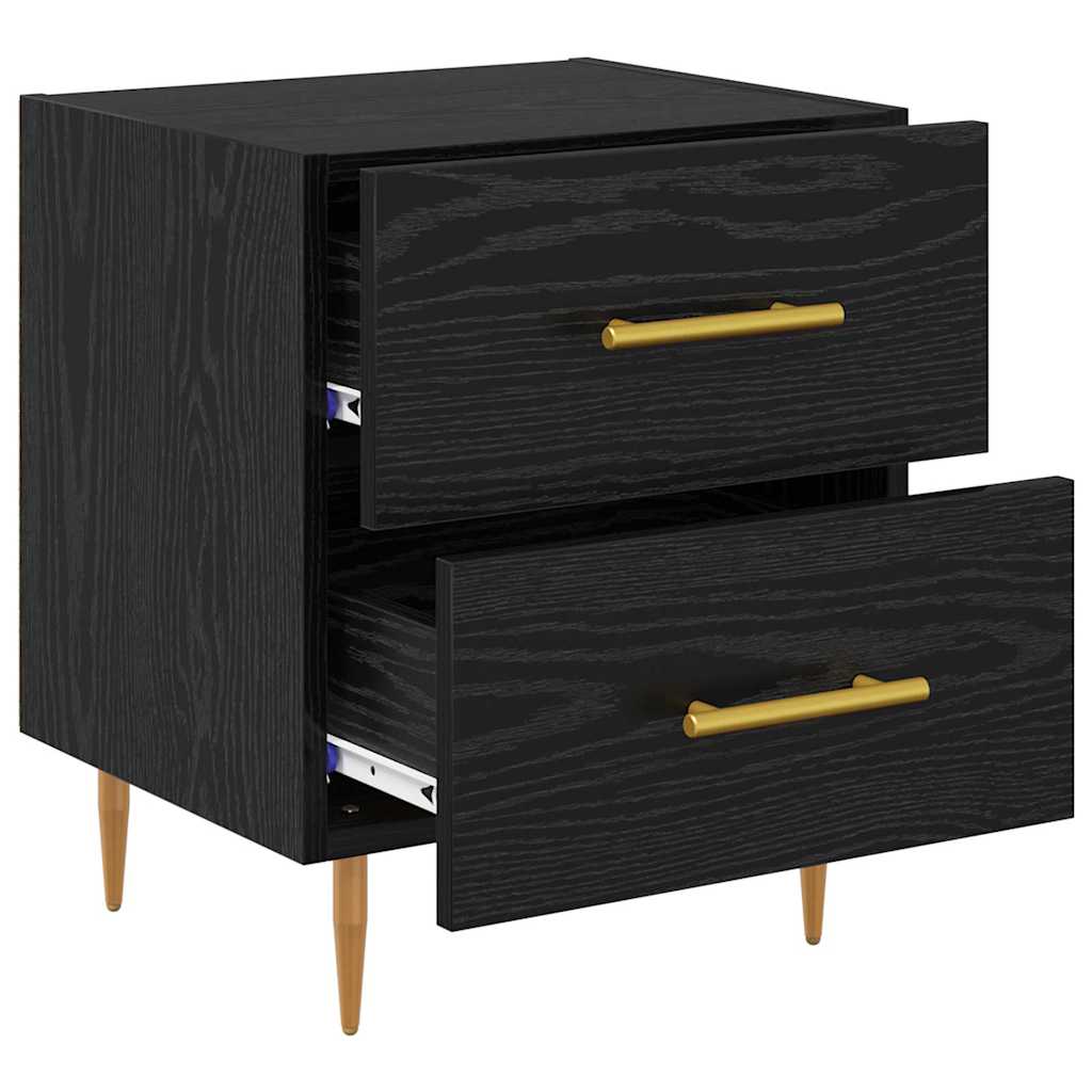 Nattbordskap Svart Eik 40 x 35 x 47,5 cm Konstruert tre