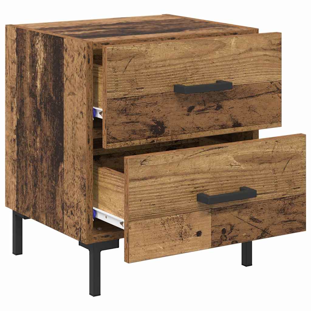 Nattbordskap 2 pcs Gammelt tre 40 x 35 x 47,5 cm Konstruert tre