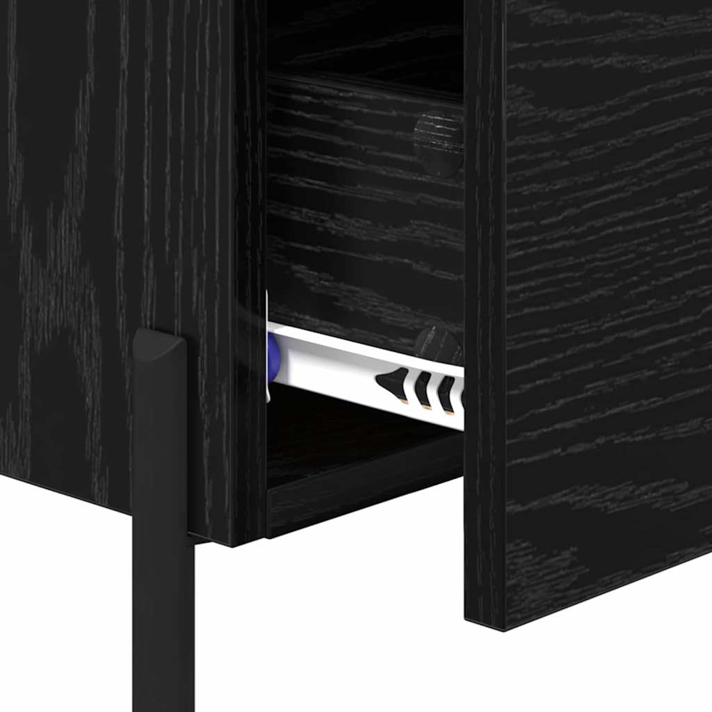 Nattbordskap Svart Eik 40 x 35 x 47,5 cm Konstruert tre