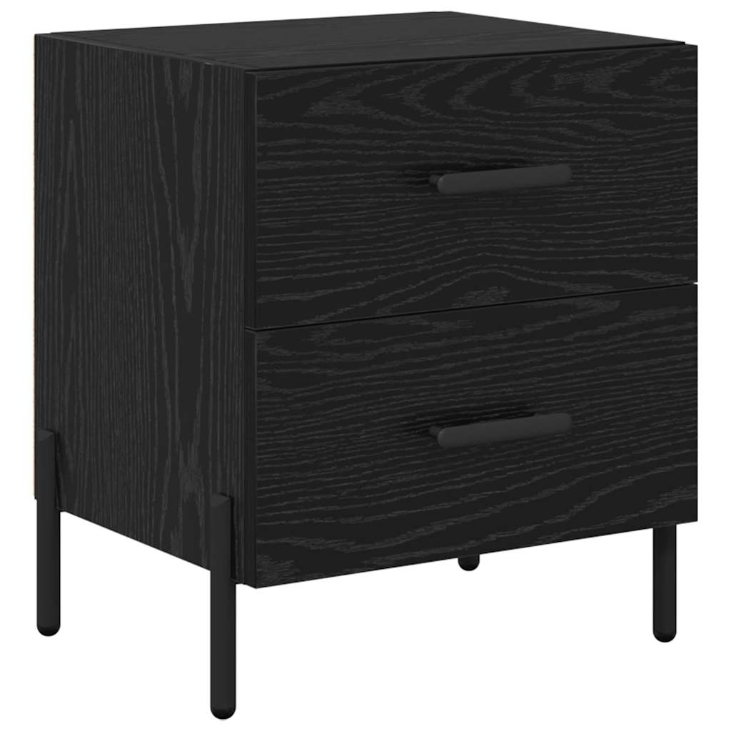 Nattbordskap Svart Eik 40 x 35 x 47,5 cm Konstruert tre