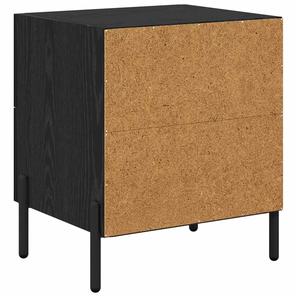 Nattbordskap 2 pcs Svart Eik 40 x 35 x 47,5 cm Konstruert tre