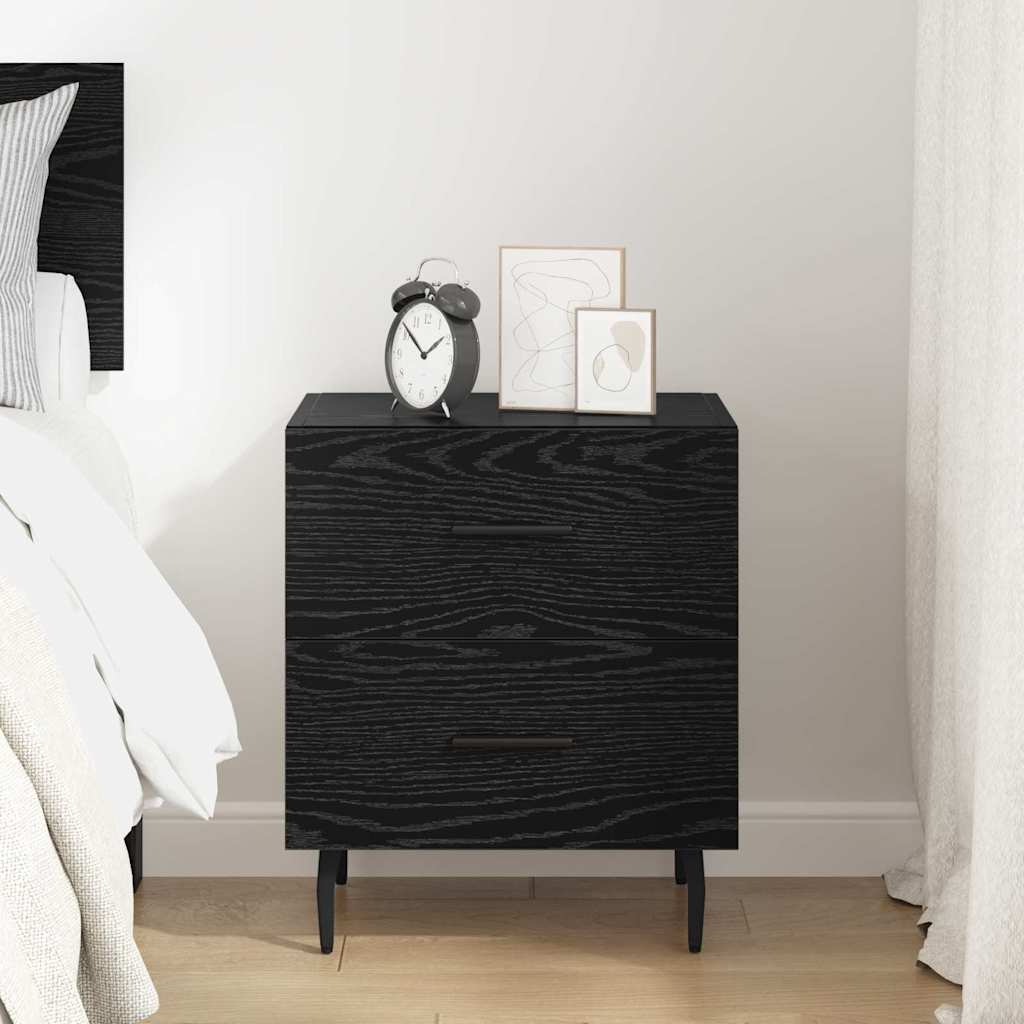 Nattbordskap Svart Eik 40 x 35 x 47,5 cm Konstruert tre