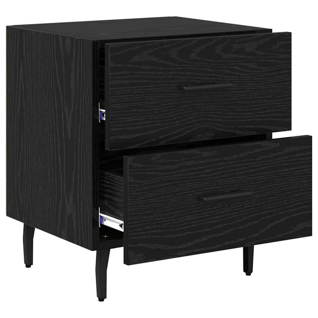 Nattbordskap Svart Eik 40 x 35 x 47,5 cm Konstruert tre