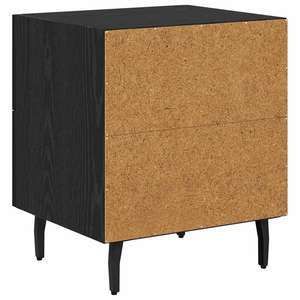 Nattbordskap Svart Eik 40 x 35 x 47,5 cm Konstruert tre